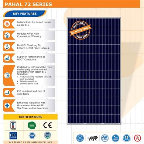 Pahal Solar Poly Crystalline Solar Panel At Piece