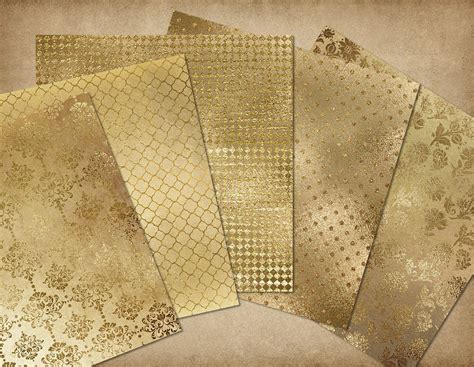 Gold Glam Digital Paper Backgrounds By Origins Digital Curio On