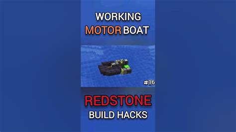 Working Motor Boat In Minecraft Redstone Builds Agamesons2938