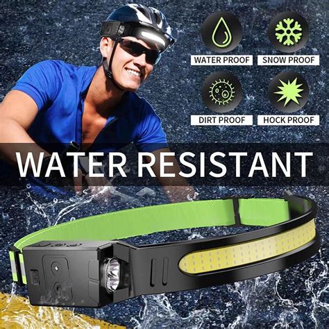 Buy Xpe Cob Led Headlamp Usb Charging Flashlight Outdoor Wave Induction