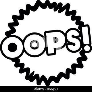 Oops Comic Words In Speech Bubble Isolated Icon Stock Vector Image