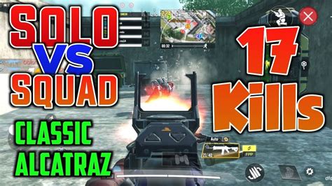 17 KILLS SOLO VS SQUAD ALCATRAZ MAP RANKED MATCH COD MOBILE