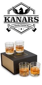 Kanars Whisky Glazen Set Loodvrije Kristallen Whiskey Glas Cadeau