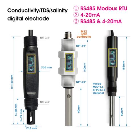 Professional Digital Online Conductivity Tds Salinity Sensor With