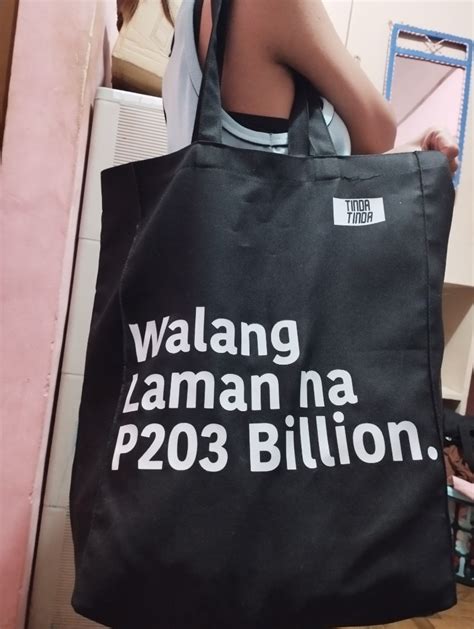 Walang Laman Na P Billion Black Statement Totebag Everything Else