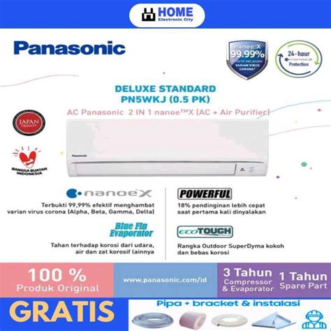 Jual AC PANASONIC 1 2 PK CS PN5WKJ 1 2 PK NANOE R32 FREE INSTALASI