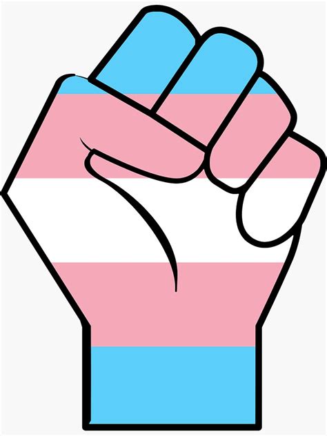 Transgender Lgbtq Fist Sticker For Sale By Lgbtgear Redbubble