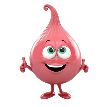 Cute Happy Red Onion Character Ai Generated Red Onion Fruit Png