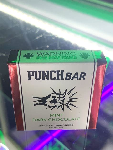 Punch Bar Mint Dark Chocolate 225mg Hotbox