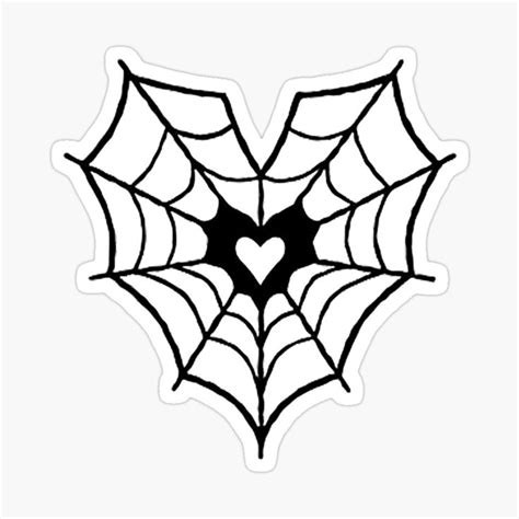 Spider Web Heart Sticker By MAX SDCH Iphone Case Stickers Spiderman