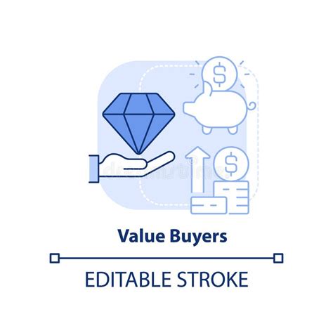 Value Buyers Light Blue Concept Icon Stock Vector Illustration Of