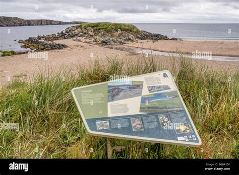 Information Board Next To Ophiolite At Norwick Taing On Unst Shetland