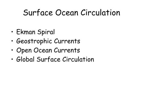 PPT - Ocean Circulation II Ekman transport & Geostrophic currents PowerPoint Presentation - ID ...