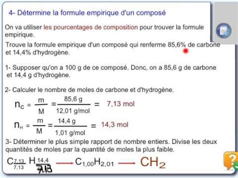 Les Formules Empiriques Et Mol Culaires Youtube