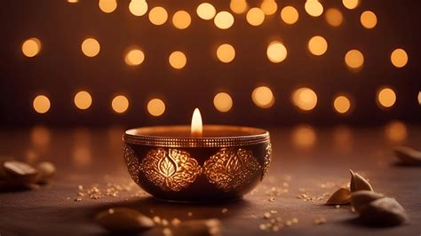 Diwali Single Diya Wallpaper