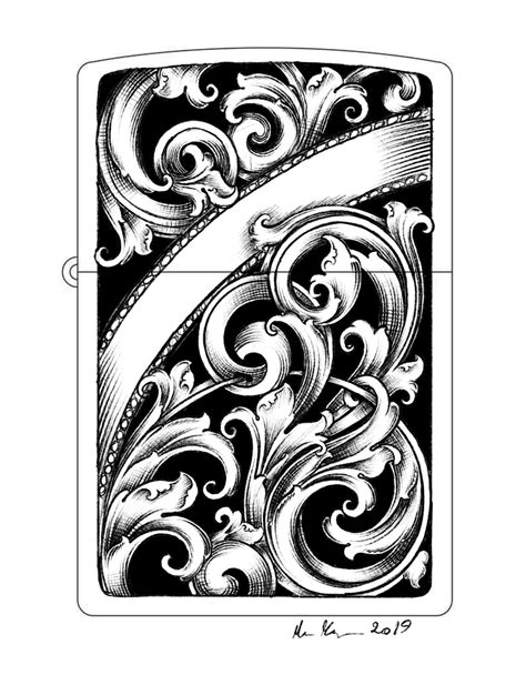 Gravure Metal Engraved Zippo Engraved Lighter Leave Art Figure