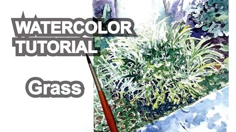 Watercolor Landscape Painting 「grass」 Youtube