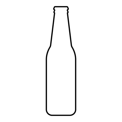 Silueta De Vector De Botella De Cerveza