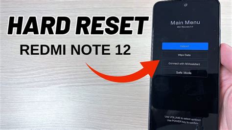 How To HARD RESET Xiaomi Redmi Note 12 12 Pro YouTube