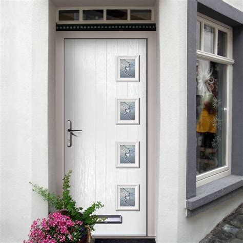 External Virtuoso Chapleton Four Hinge Glazed Composite Door Shown In