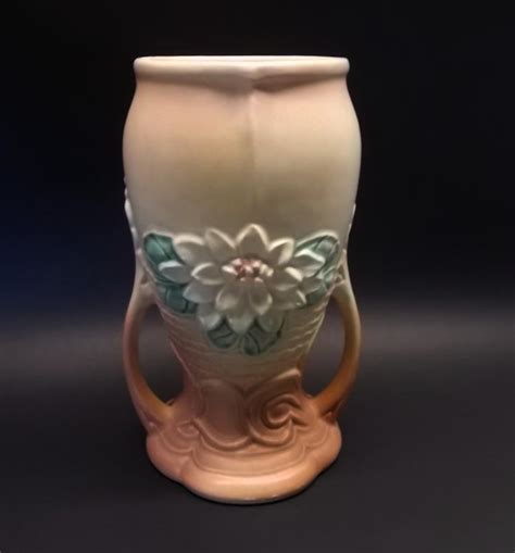 Vintage Hull Art Pottery Water Lily Double Handle Vase