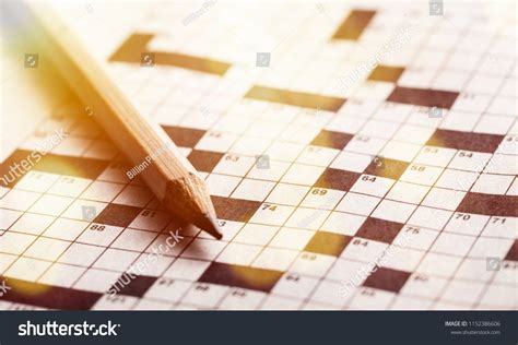 Crossword Puzzle Pencil On Background Stock Photo 1152386606 Shutterstock