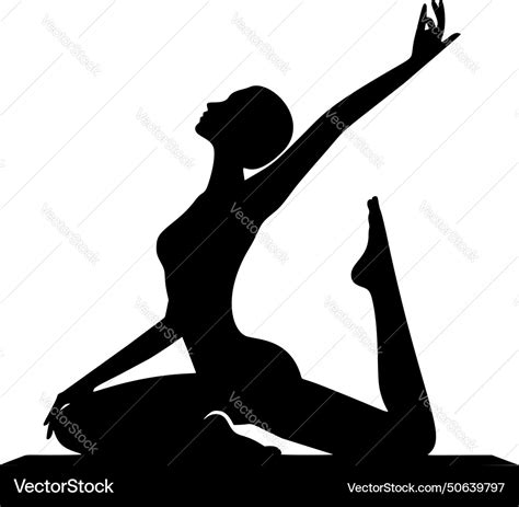 Yoga Pose Silhouette Royalty Free Vector Image