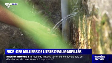 Nice Des Milliers De Litres D Eau Potable Gaspill S Par Des Fuites Sur