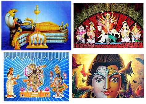 Hindu Deities Set Of 4 Posters