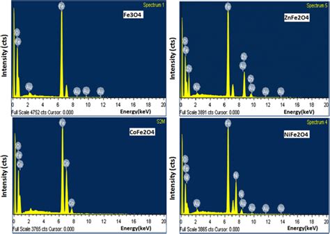 Eds Patterns Of Fe3o4 Znfe2o4 Cofe2o4 And Nife2o4 Download