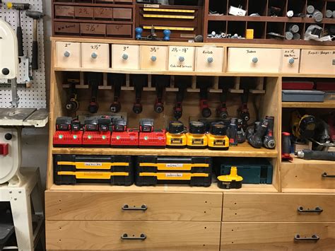 cordless tool station Workshop Storage, Garage Workshop, Workshop ...