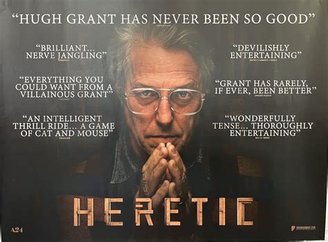 heretic uk quad  poster  bhp collectibles