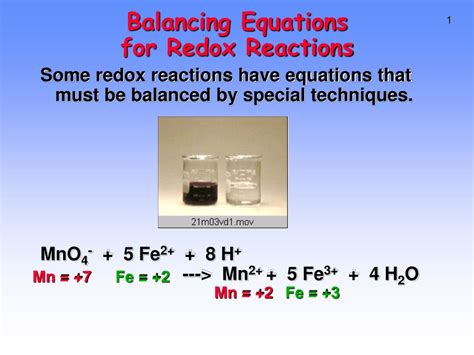 Ppt Balancing Equations For Redox Reactions Powerpoint Presentation