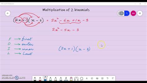 Multiplication Of Two Binomials