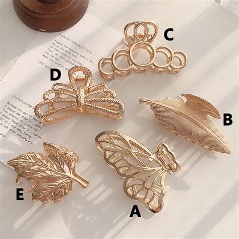 2PCS Large Metal Claw Clips Minimal Metal Hair Claw Clip Etsy