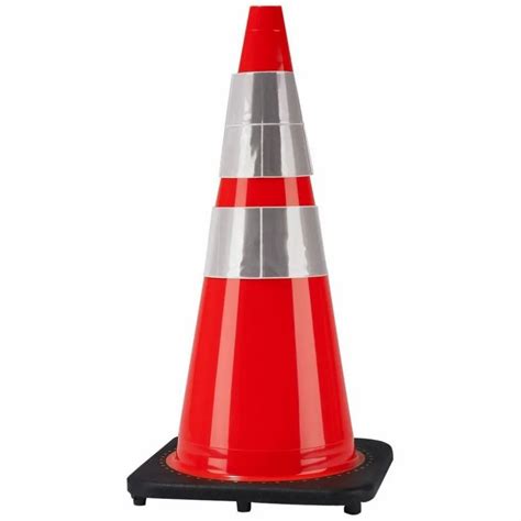 Red Reflective Pvc Traffic Cone For Road Safety At In New Delhi