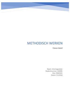 G Methodisch Werken In De Zorg Verslag Methodisch Werken In De Zorg