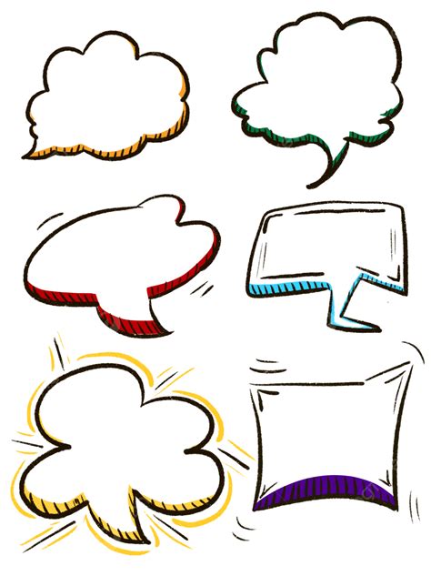 Dialog Clipart Transparent Background Dialog Set Comic Style Comics