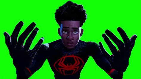 Miles Morales Running From Miguel Ohara Spider Man Across The Spider Verse Green Screen Youtube