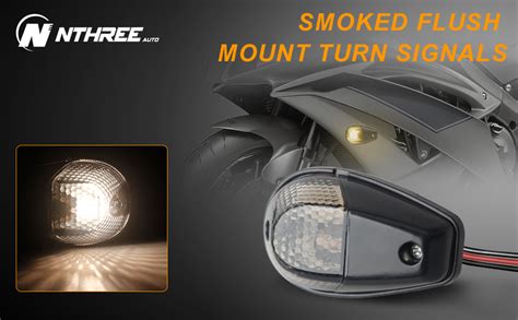 Amazon NTHREEAUTO Smoked Flush Mount Turn Signal Blinker Light