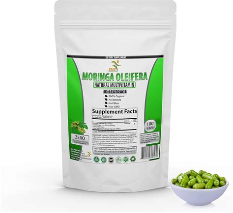 Moringa Oleifera C Psulas Vegetales Polvo De Hoja Puro