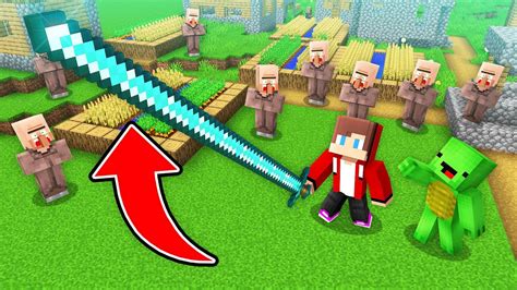 Jj And Mikey Stole A Longest Sword In Minecraft Maizen Youtube