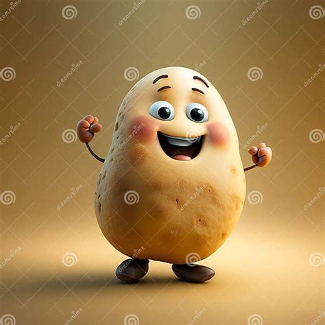 Cute Cartoon Potato Character Generative Ai Stock Illustration Illustration Of Potato Icon