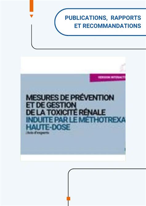 Mesures de prévention et de gestion de la toxicité rénale induite par