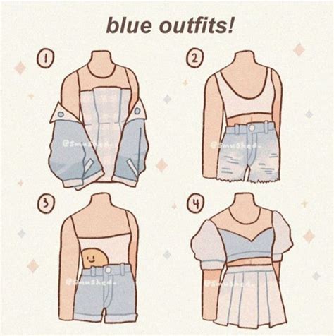 Blue Outfits Drawing Clothes Drawing Anime Clothes Clothing Design