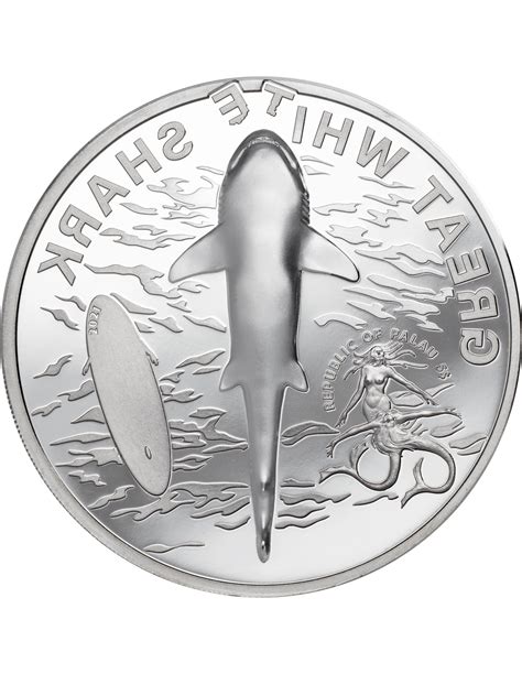 GREAT WHITE SHARK 1 Oz Silver Coin 5 Palau 2021 Coins More