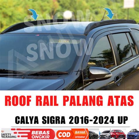 Jual Roof Rail Calya Sigra Hitam Silver