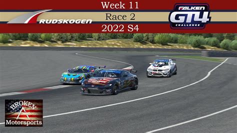 GT4 Falken Tyre Challenge Fixed Rudskogen Motorsenter IRacing Road