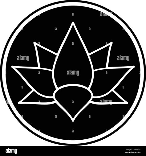 Lotus Flower Symbol- An Illustration of a Lotus Flower Symbol Stock Vector Image & Art - Alamy