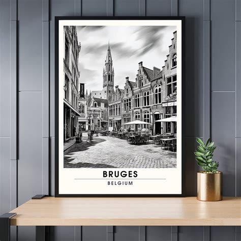 Bruges Poster Bruges Travel Print Bruges Print Belgian - Etsy